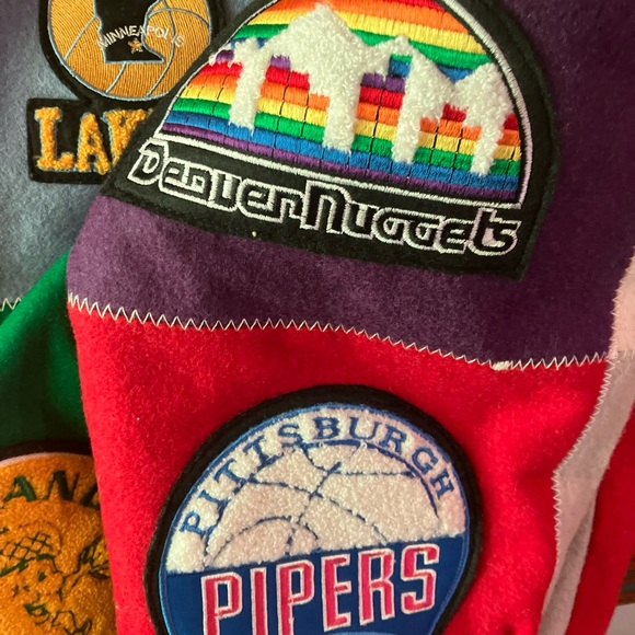 Rare Vintage 1999 Jeff Hamilton NBA and ABA Throwback Patch Varsity Jacket 6X - Picture 15 of 16